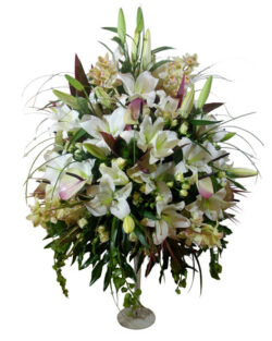 White lilium Arrangement(4 high quality flowers)